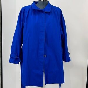BRYANT PARK WOMENS TRENCH COAT/ CAR COAT. BLUE   SEE MEASUREMENTS FOR SI…